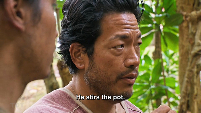 Sol: He stirs the pot