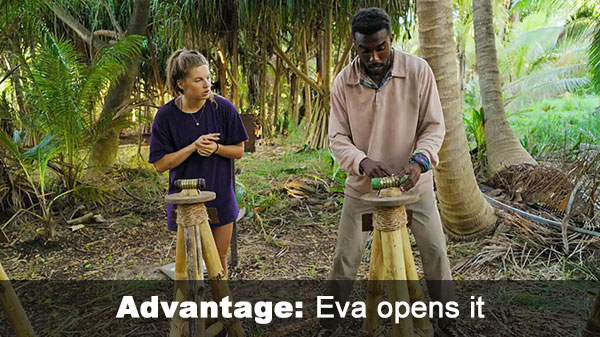 Eva opens challenge advantage