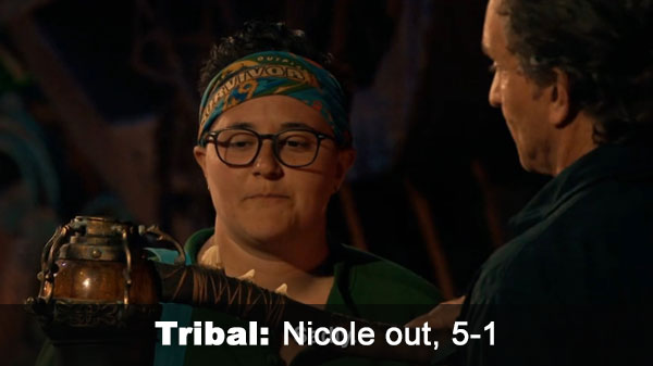 Nicole out, 5-1