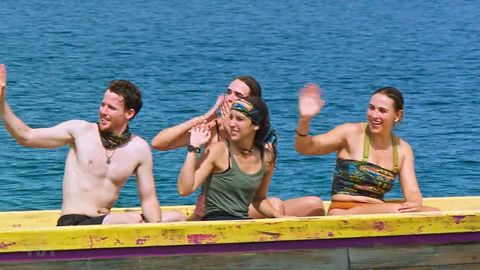 The winning team jetboats away