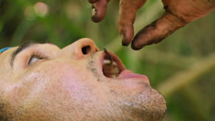 Jeremiah eats a worm
