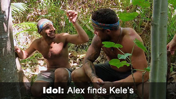 Alex finds idol