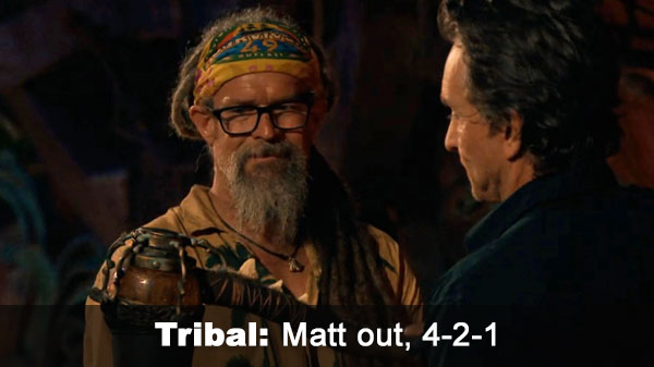Matt out, 4-2-1
