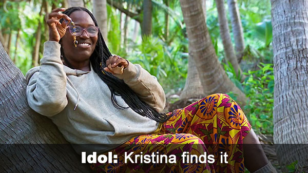Kristina finds idol