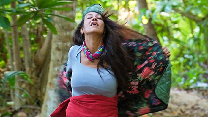 Angelina ripping off her jacket