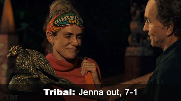 Jenna out, 7-1 Jenna out, 7-1