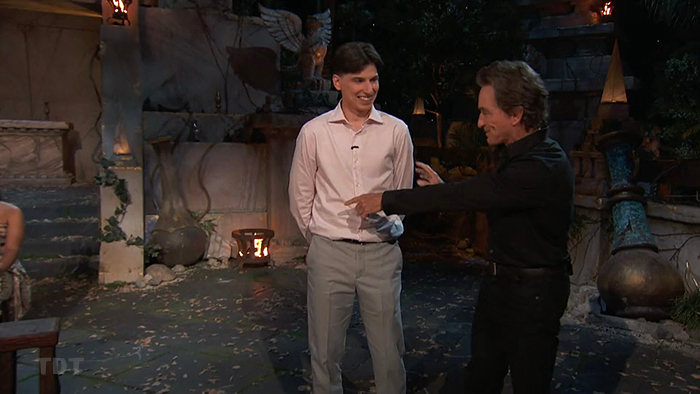 Probst sending Rizo to the jury seats, before firemaking is shown Probst sending Rizo to the jury seats, before firemaking is shown