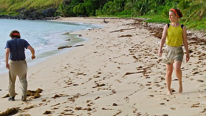 Emily checking out Christian's blur