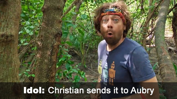 Christian finds idol, sends to Aubry