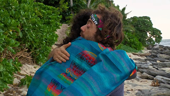 Christian and Ozzy hug Christian and Ozzy hug