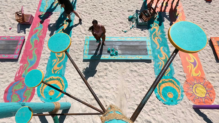 Tiff preparing to toss Tiff preparing to toss