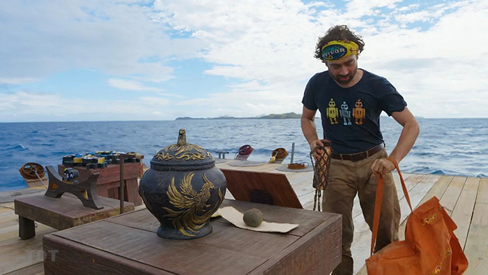 Christian arrives at the puzzle