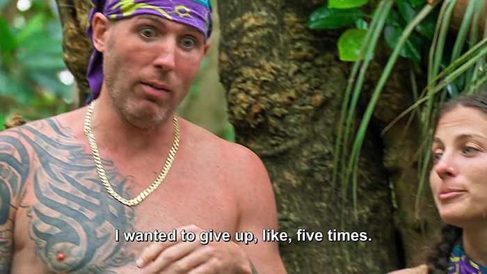 Rob (subtitled, so you don't miss it): I wanted to give up five times Rob (subtitled, so you don't miss it): I wanted to give up five times