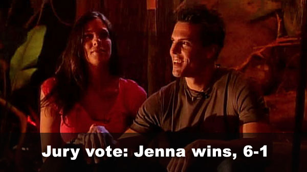 Jury vote: Jenna wins, 6-1