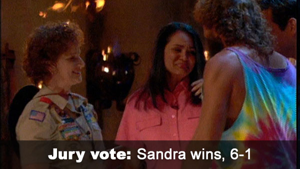 Sandra wins jury vote, 6-1