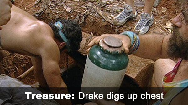 Drake digs up chest