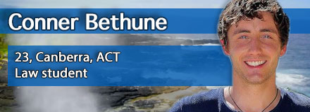 Conner Bethune, 23, Canberra, ACT