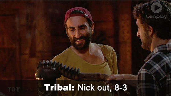 Nick out, 8-3