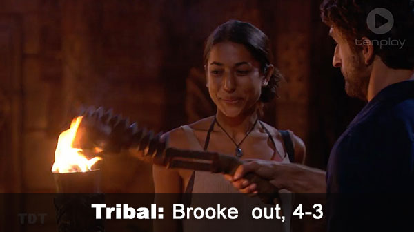 Brooke out, 4-3