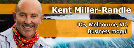 Kent Miller-Randle, 40s, Melbourne, VIC