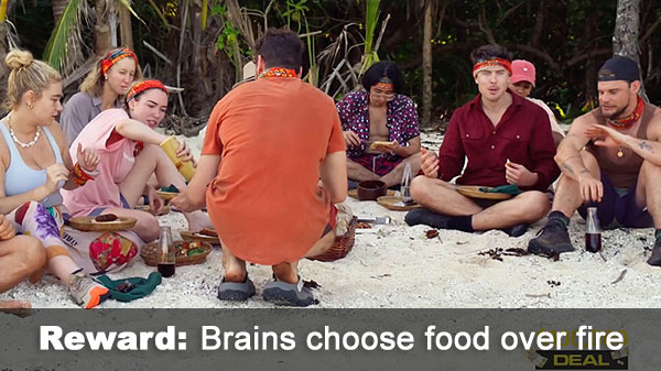 Brains choose food over flint