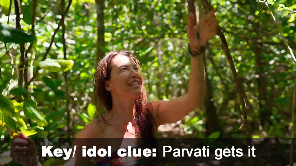 Parvati finds key, opens box Parvati finds key, opens box