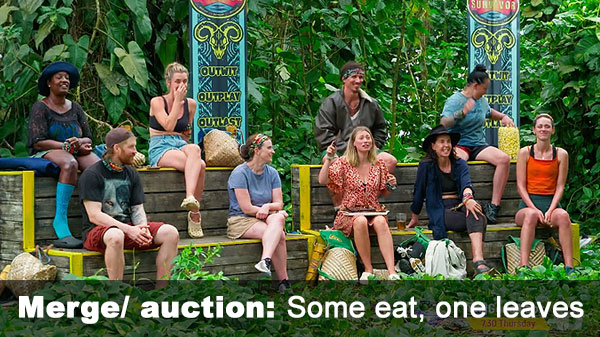 Merge, auction