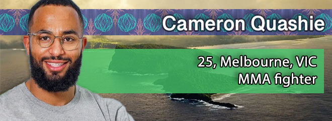 Cameron Kwabeni Quashie, 25, Melbourne, VIC