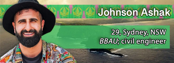Johnson Ashak, 29, Sydney, NSW
