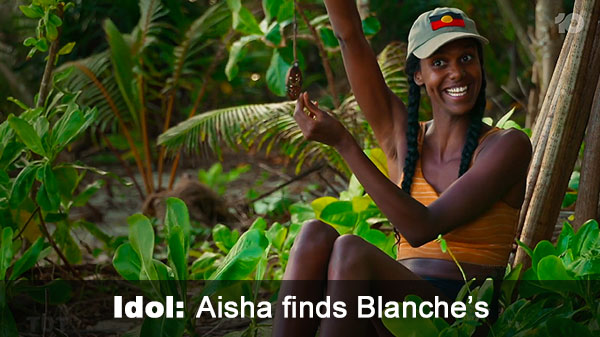 Aisha finds Blanche's idol'