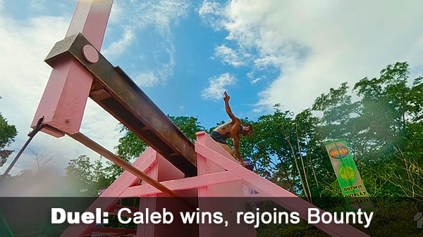 Caleb wins duel