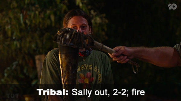 Sally out, 2-2; fire