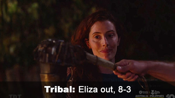 Eliza out, 8-3