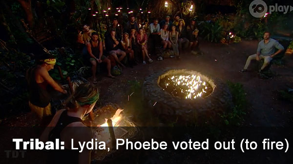 Phoebe, Lydia sent to fire