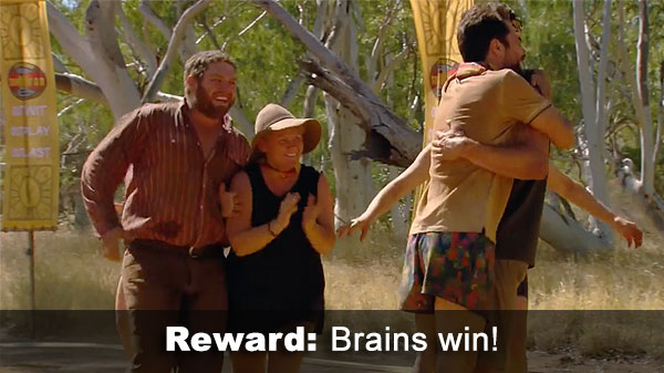 Brains win reward