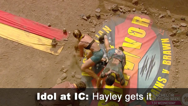 Hayley grabs idol