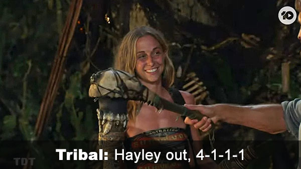 Hayley out, 4-1-1-1