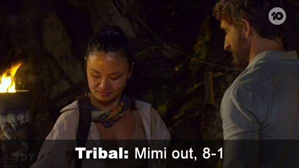 Mimi out, 8-1