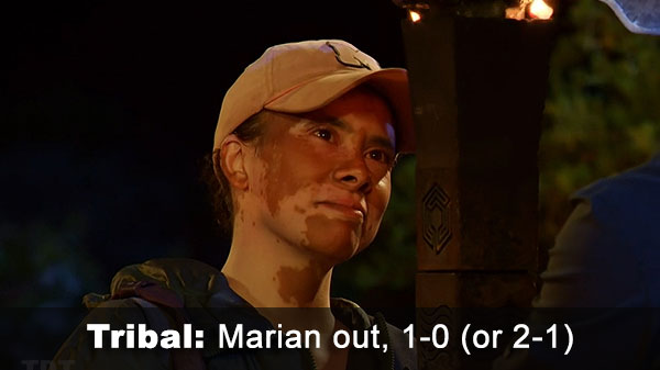 Marian out, 1-0