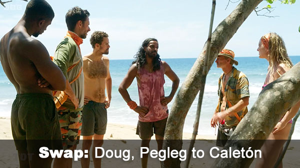 Doug, Pegleg swap to Caleton