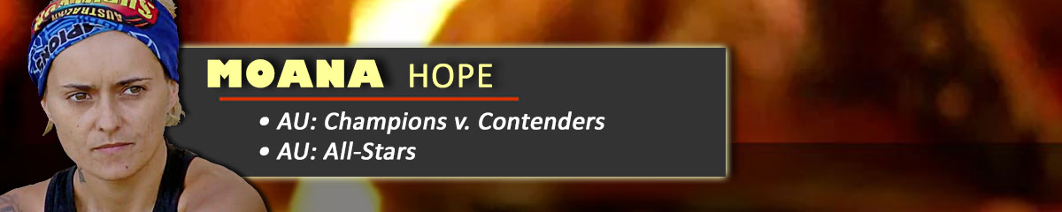 Moana Hope - SurvivorAU: Champions v. Contenders
